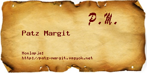 Patz Margit névjegykártya